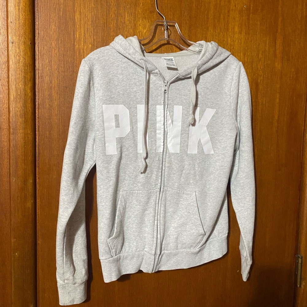 Victoria's Secret Heather Gray Hoodie with PINK Logo